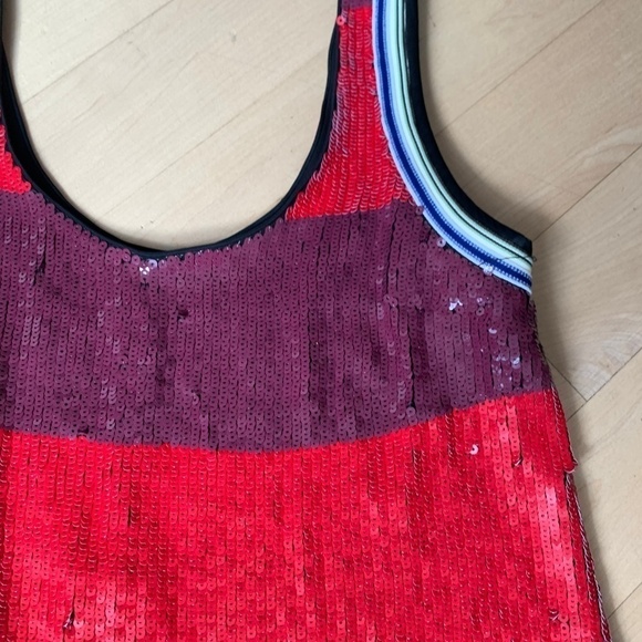 Nwt 3.1 Phillip Lim Sequin Tank Blouse Sz Small striped FLAWS - Picture 5 of 8